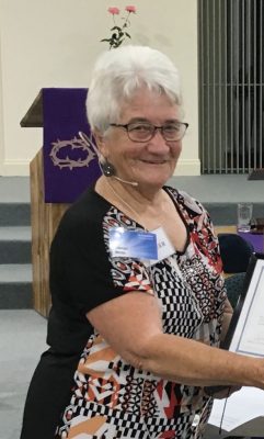 Glenys and her late husband Bob and family have been part of St Augustine and its previous congregations for many years since they moved from Collie. Originally a nurse, Glenys is currently Chair of the Congregation and serves in many areas of church life.